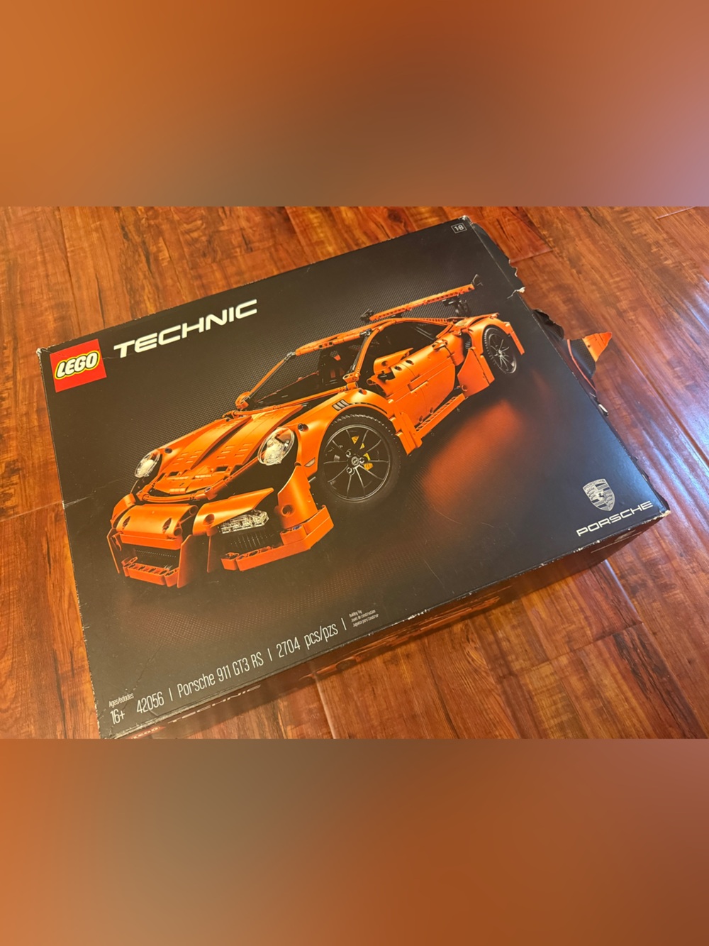 LEGO Technic Orange Porsche 911 GT3 RS Model *missing engine
